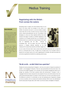 Negotiating with the British
