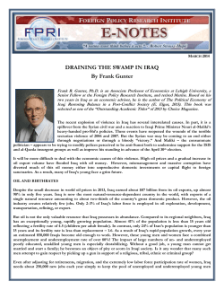 Draining the Swamp in Iraq - Lehigh University College of Business