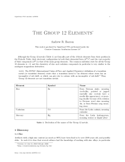 The Group 12 Elements