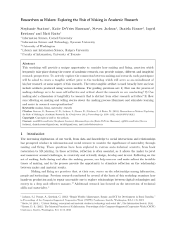 Exploring the Role of Making in Academic