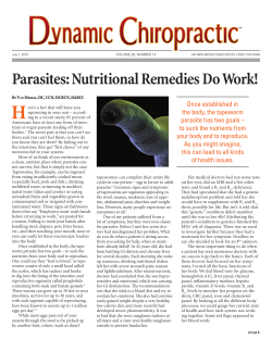 Parasites: Nutritional Remedies Do Work!
