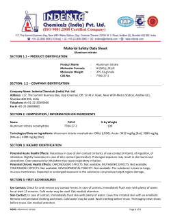 Material Safety Data Sheet