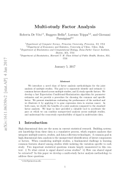 Multi-study Factor Analysis arXiv:1611.06350v1