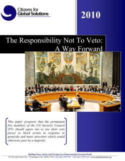 The Responsibility Not To Veto: A Way Forward