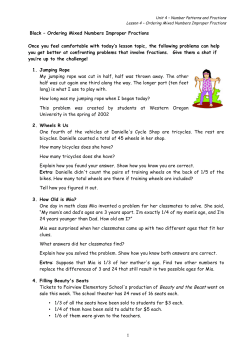 Black &ndash; Ordering Mixed Numbers Improper