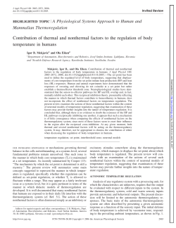 Contribution of thermal and nonthermal factors to the regulation of