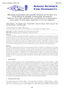 Microwave transmission and crosstalk variations for two lines on a