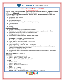 final exam year3 english reading