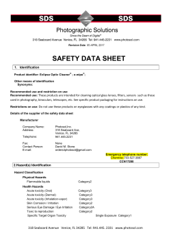 Material Safety Data Sheet