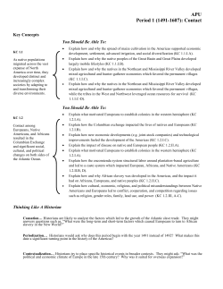 Period 1 (1491-1607) Syllabus