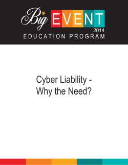 Cyber Liability - Why the Need?