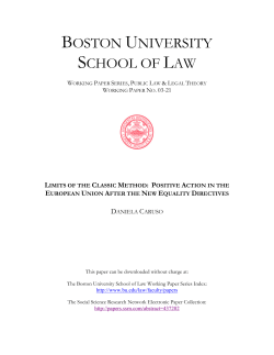BOSTON UNIVERSITY SCHOOL OF LAW