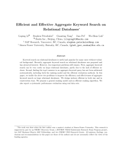 Efficient and Effective Aggregate Keyword Search on Relational