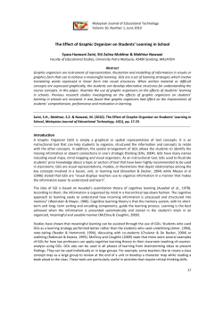 The Effect of Graphic Organizer on Students` Learning in School