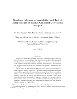 Nonlinear Measure of Association and Test of Independence by