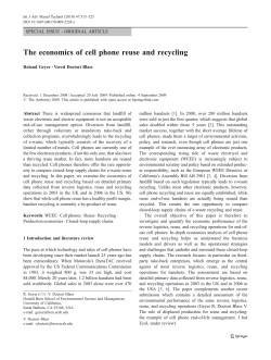The economics of cell phone reuse and recycling