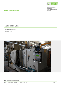 Multispindle Lathe Mori-Say 8-42