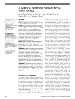 A system for coreference resolution for the clinical narrative