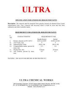 specification for linseed oil boiled for paints