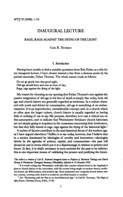 Rage, Rage Against the Dying of the Light - Faculty