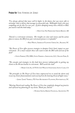 Praise for The Power of Zero