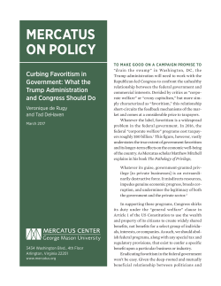 Curbing Favoritism in Government: What the