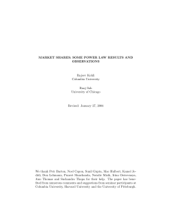 MARKET SHARES - Columbia Business School