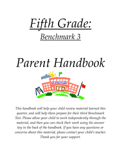 BM3 Fifth Grade Parent Handbook