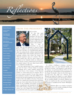 2014 Kenan Chapel Newsletter