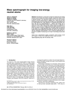 Mass spectrograph for imaging low