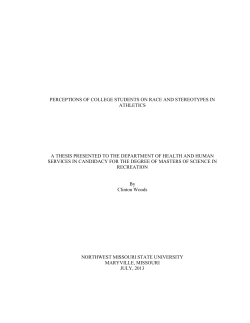 perceptions of college students on race and stereotypes in athletics