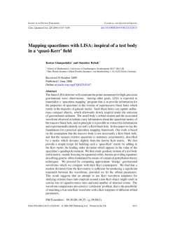 Mapping spacetimes with LISA: inspiral of a test body in a `quasi