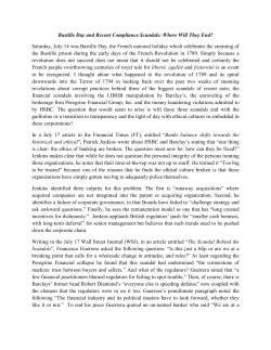 Bastille Day and Recent Compliance Scandals: Where