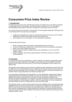 Consumers Price Index Review