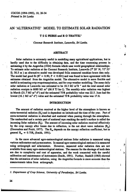 `alternative` model to estimate solar radiation