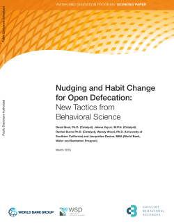 Nudging and Habit Change for Open Defecation