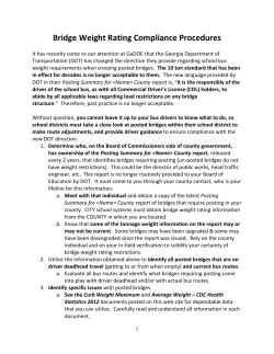 Bridge Weight Rating Compliance Procedures