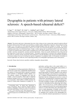 Dysgraphia in patients with primary lateral sclerosis: A