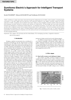 Sumitomo Electric`s Approach for Intelligent Transport Systems