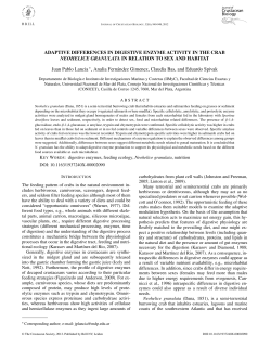 ADAPTIVE DIFFERENCES IN DIGESTIVE ENZYME ACTIVITY IN