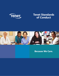 Tenet Standards of Conduct