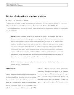 Decline of minorities in stubborn societies
