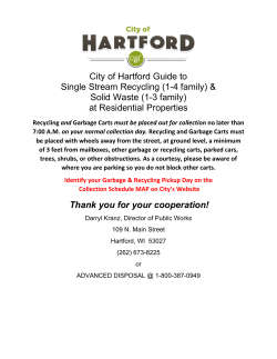 City of Hartford Guide to Single Stream Recycling (1