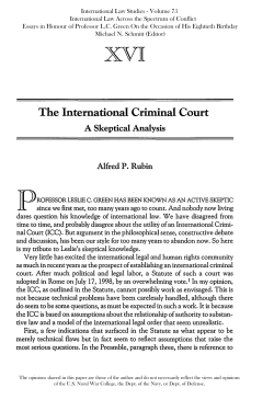 The International Criminal Court: A Skeptical Analysis