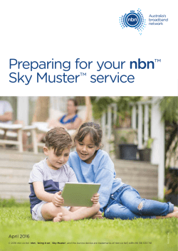 Preparing for your nbn&trade; Sky Muster&trade; service