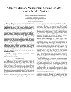 Adaptive Memory Management Scheme for MMU- Less
