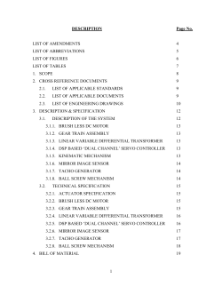 1 DESCRIPTION Page No. LIST OF AMENDMENTS 4 LIST OF