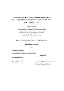 EMERGING THEMES IN EDUCATIONAL REFORMS IN GHANA AS