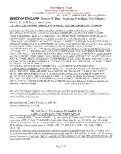 George W.Bush imposter President, Dick Cheney, Melvin E. SoHEsq