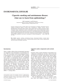 Cigarette smoking and autoimmune disease